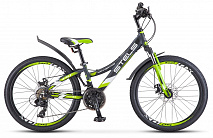 Велосипед Stels Navigator 24" 440 MD V010 Серый/Неоновый-Зеленый 