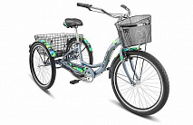 Велосипед Stels Energy III 26" V030 Серый/Черный (с корзиной) 