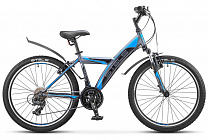 Велосипед Stels Navigator 24" 410 V 18 sp V030 Антрацитовый/Черный/Синий 