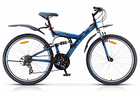 Велосипед Stels Focus 26" V 21 sp V010 Черный/Серый/Синий