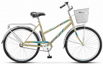 Велосипед Stels Navigator 26" 210 Lady Z010 Бежевый/Синий (с корзиной) 