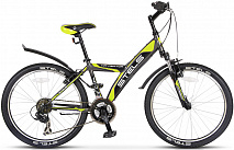 Велосипед Stels Navigator 24" 410 V 18 sp V030 Серый/Салатовый/Черный